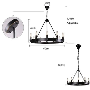 Neva Round Rustic Chandelier Seus Lighting