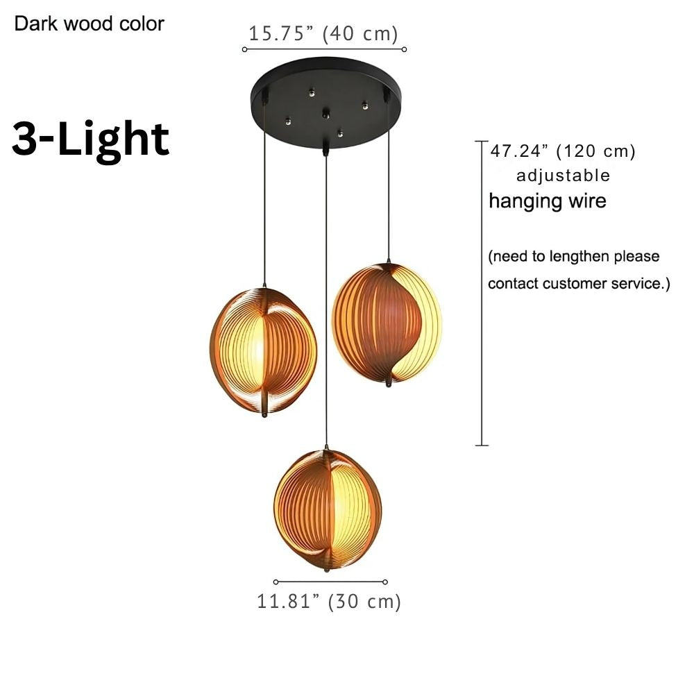 Nia Wood Staircase Chandelier  Seus Lighting