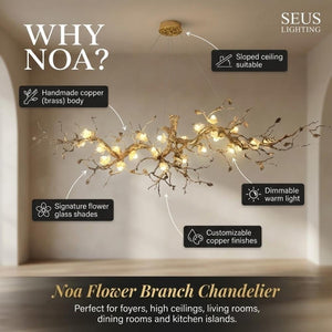 Noa Flower Branch Chandelier  Seus Lighting