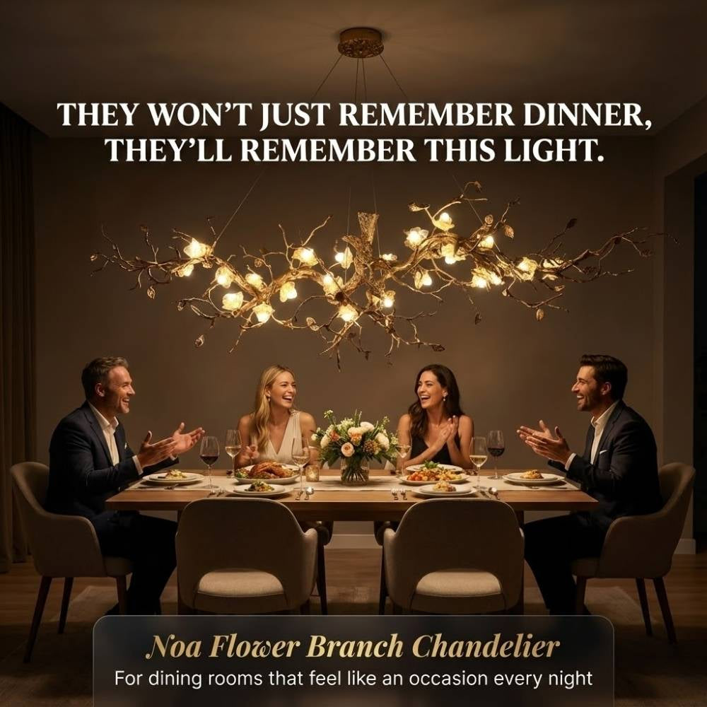 Noa Flower Branch Chandelier  Seus Lighting