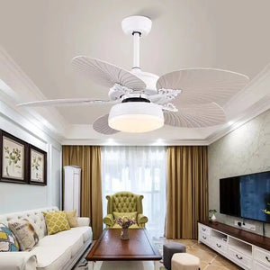 Noreen Leaf Ceiling Fan Whitefanleaf52Inch Seus Lighting