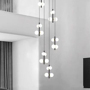 Opal Globe Staircase Pendant Light  Seus Lighting