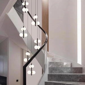 Opal Globe Staircase Pendant Light  Seus Lighting