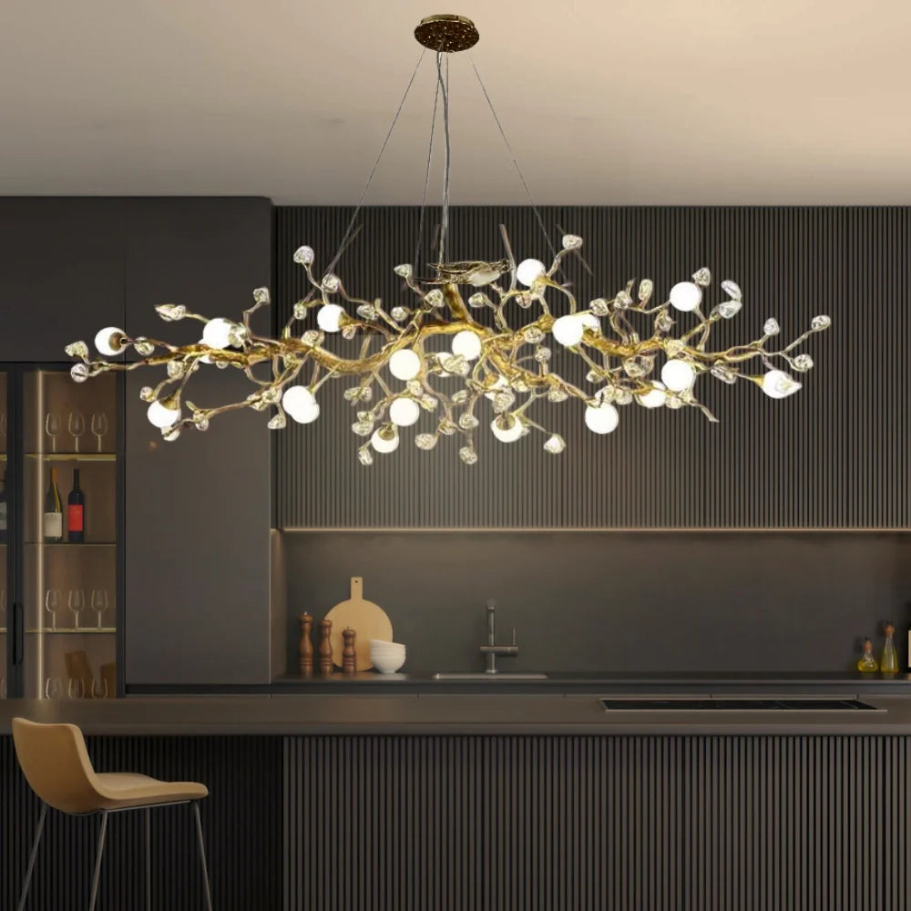 Orgi Statement Linear Branch Chandelier  Seus Lighting