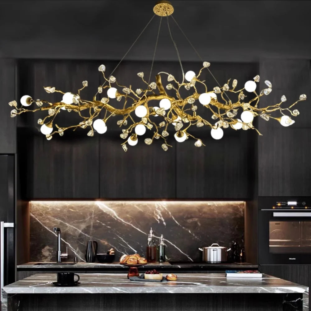Orgi Statement Linear Branch Chandelier  Seus Lighting