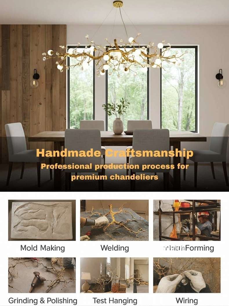 Orgi Statement Linear Branch Chandelier  Seus Lighting