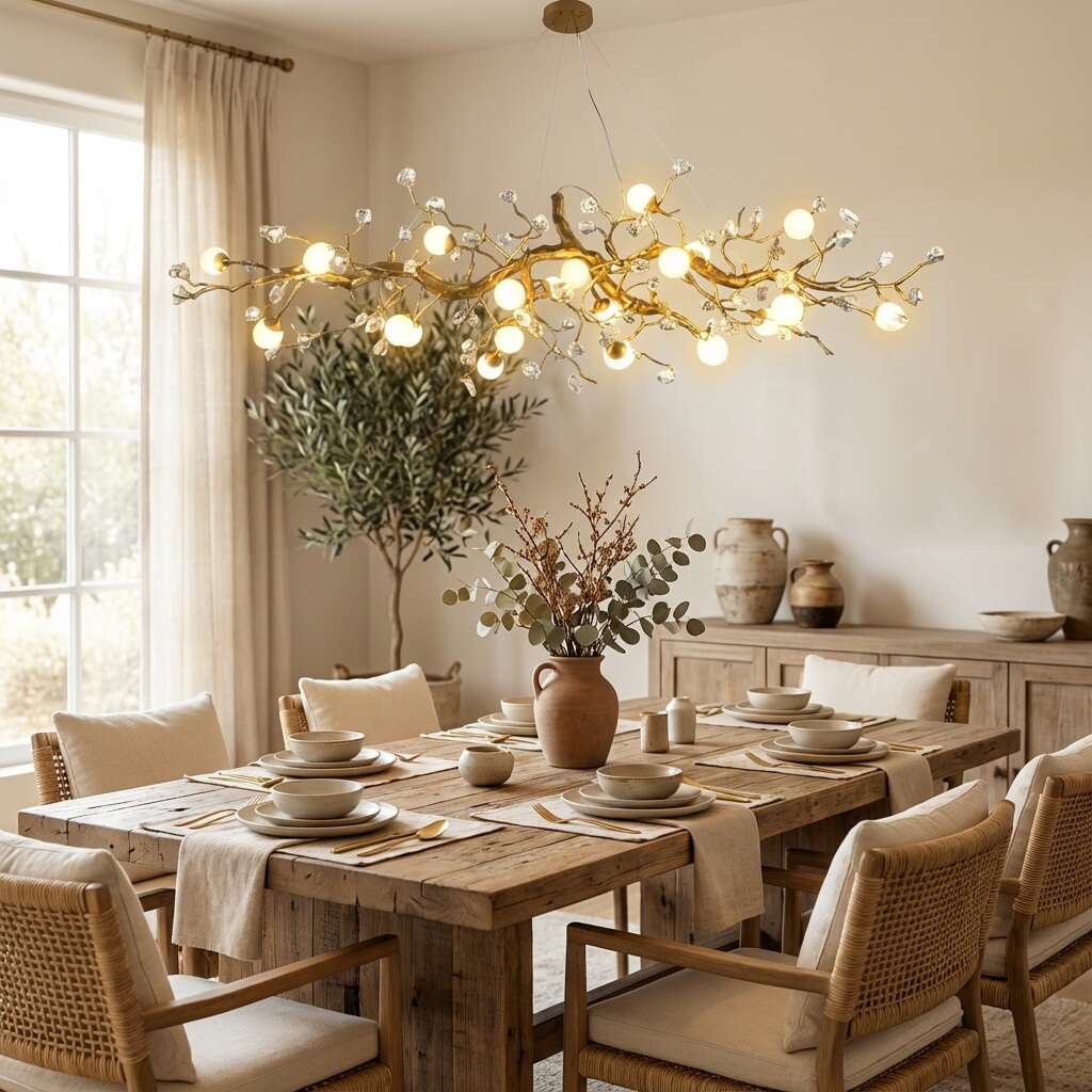 Orgi Statement Linear Branch Chandelier  Seus Lighting