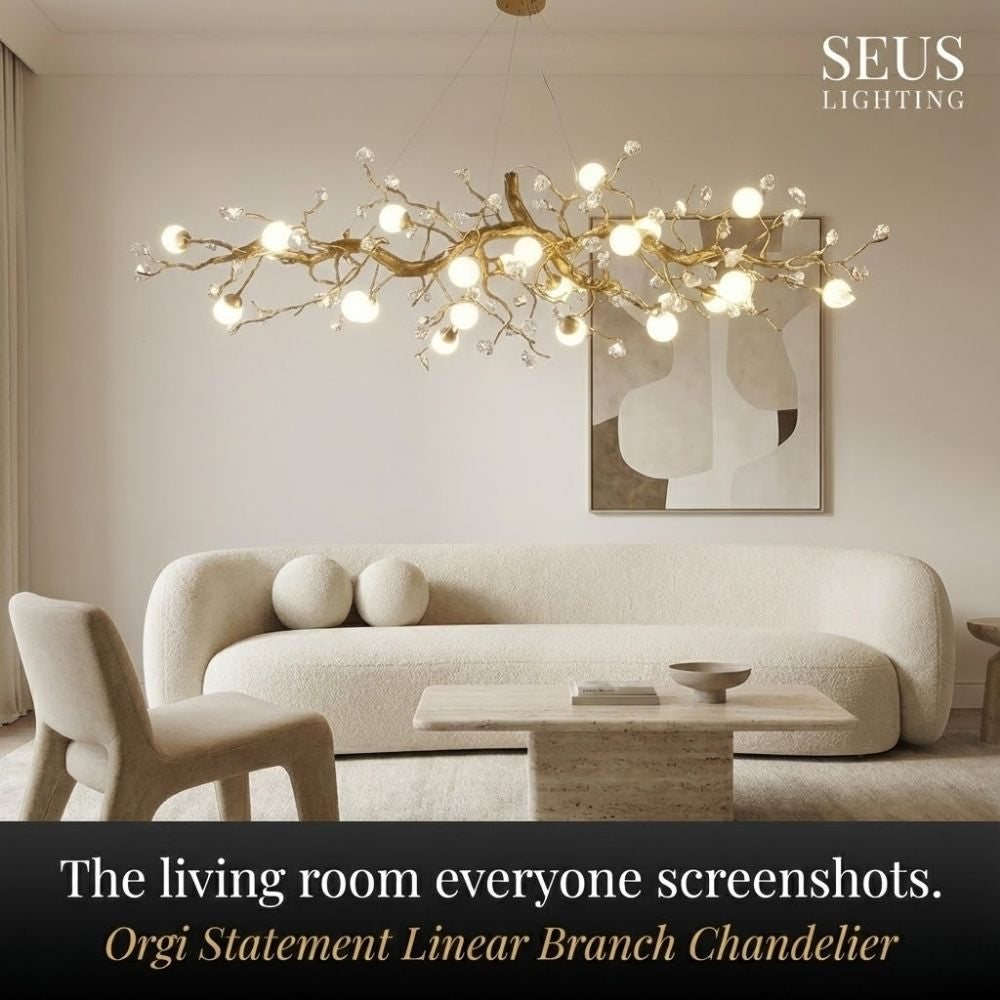Orgi Statement Linear Branch Chandelier  Seus Lighting