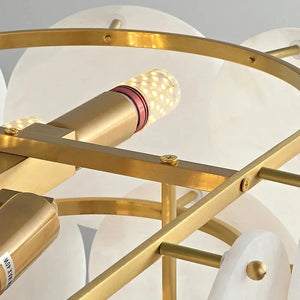 Ovela Linear Alabaster Chandelier  Seus Lighting