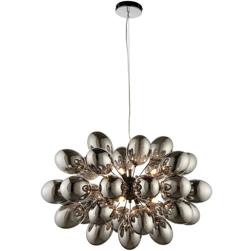 Pearl Black Glass Grape Chandelier - Pendant Light  Seus Lighting