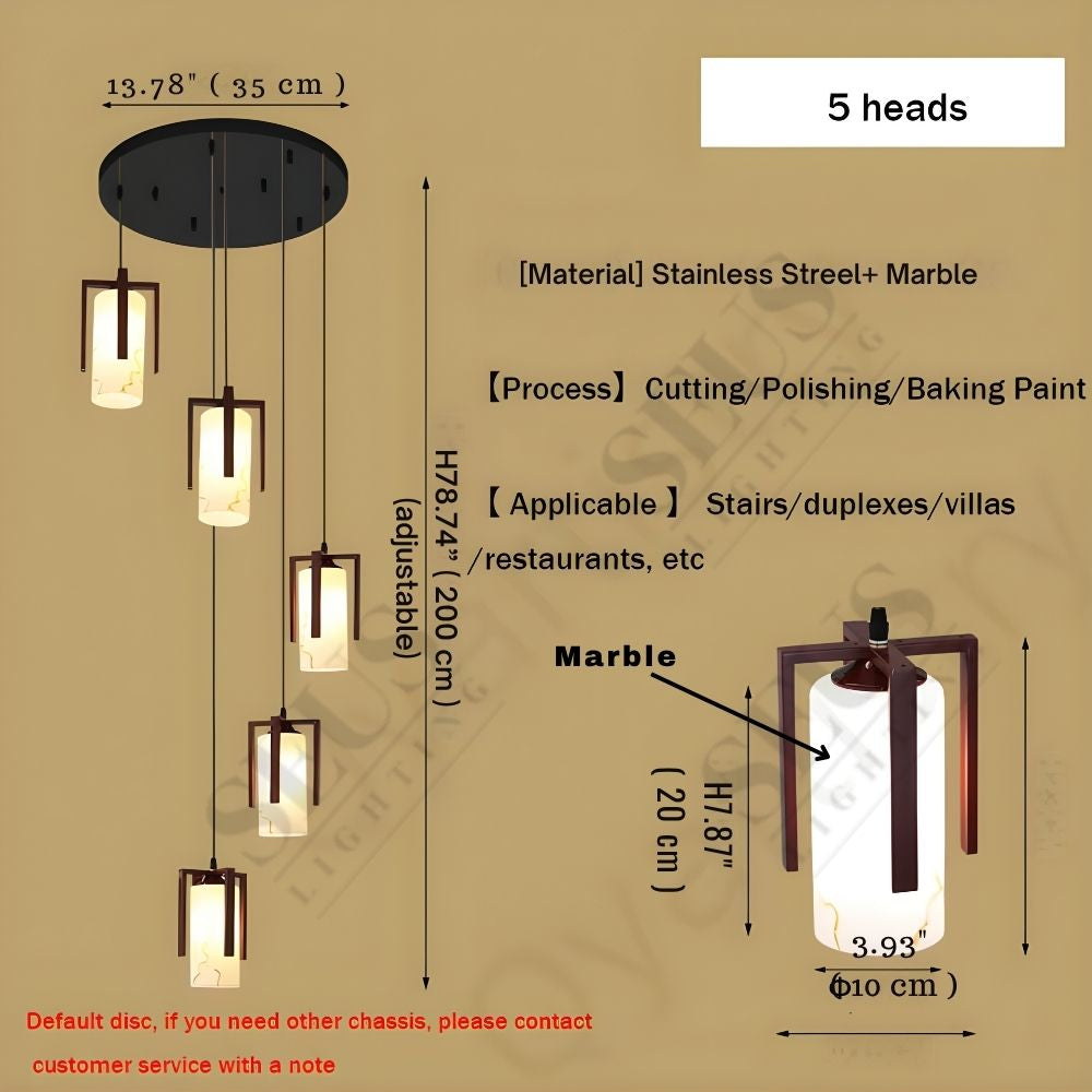 Polin Modern Over The Stairs Chandelier  Seus Lighting
