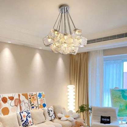 Post Modern Chrome Chandeliers  Seus Lighting