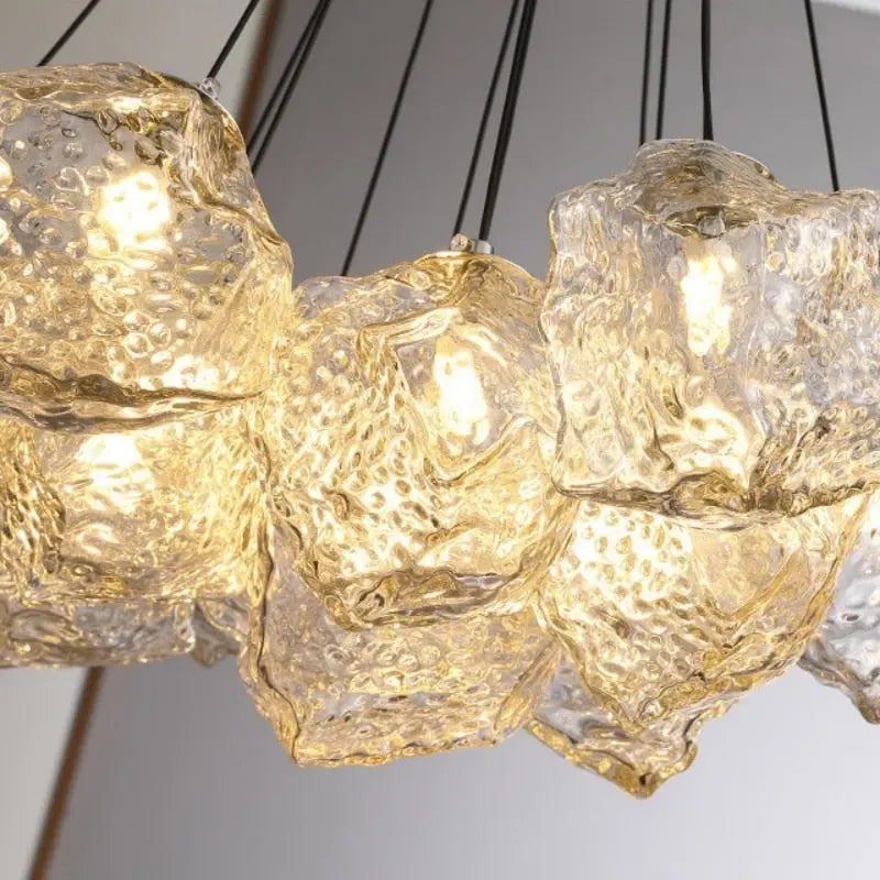 Post Modern Chrome Chandeliers  Seus Lighting