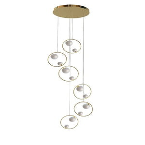 Postmodern Ring Pendant Light for Staircase  Seus Lighting