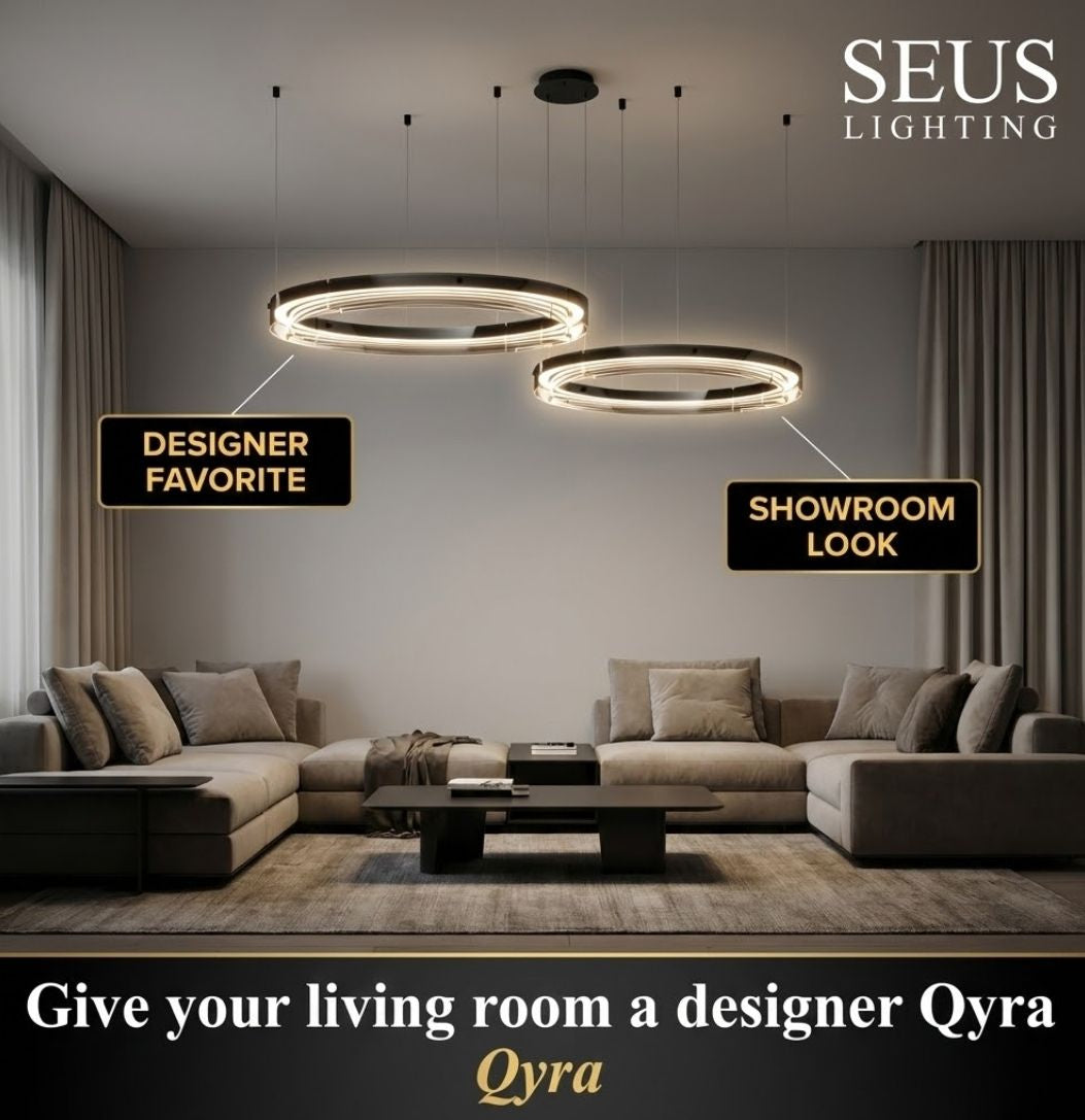 Qyra Contemporary Circular LED Chandelier  Seus Lighting