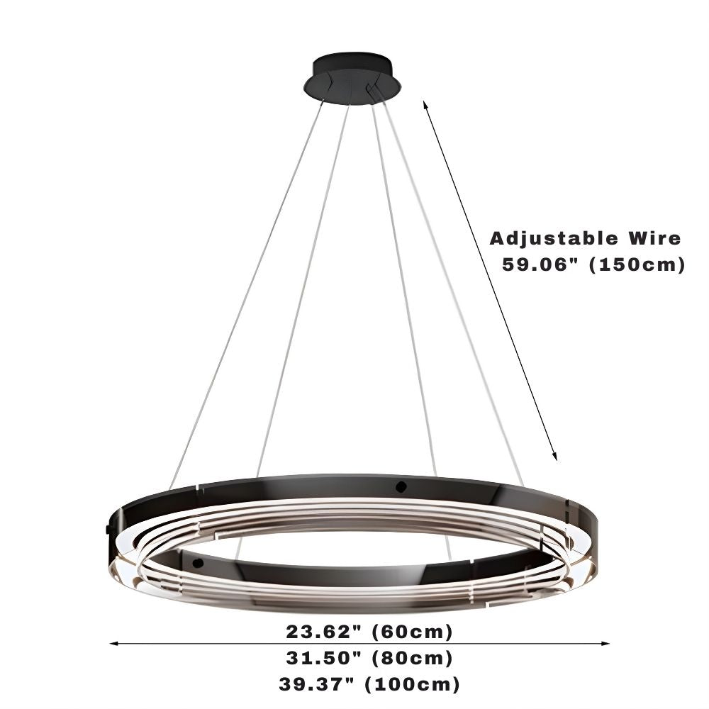 Qyra Contemporary Circular LED Chandelier  Seus Lighting