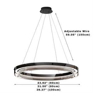 Qyra Contemporary Circular LED Chandelier  Seus Lighting