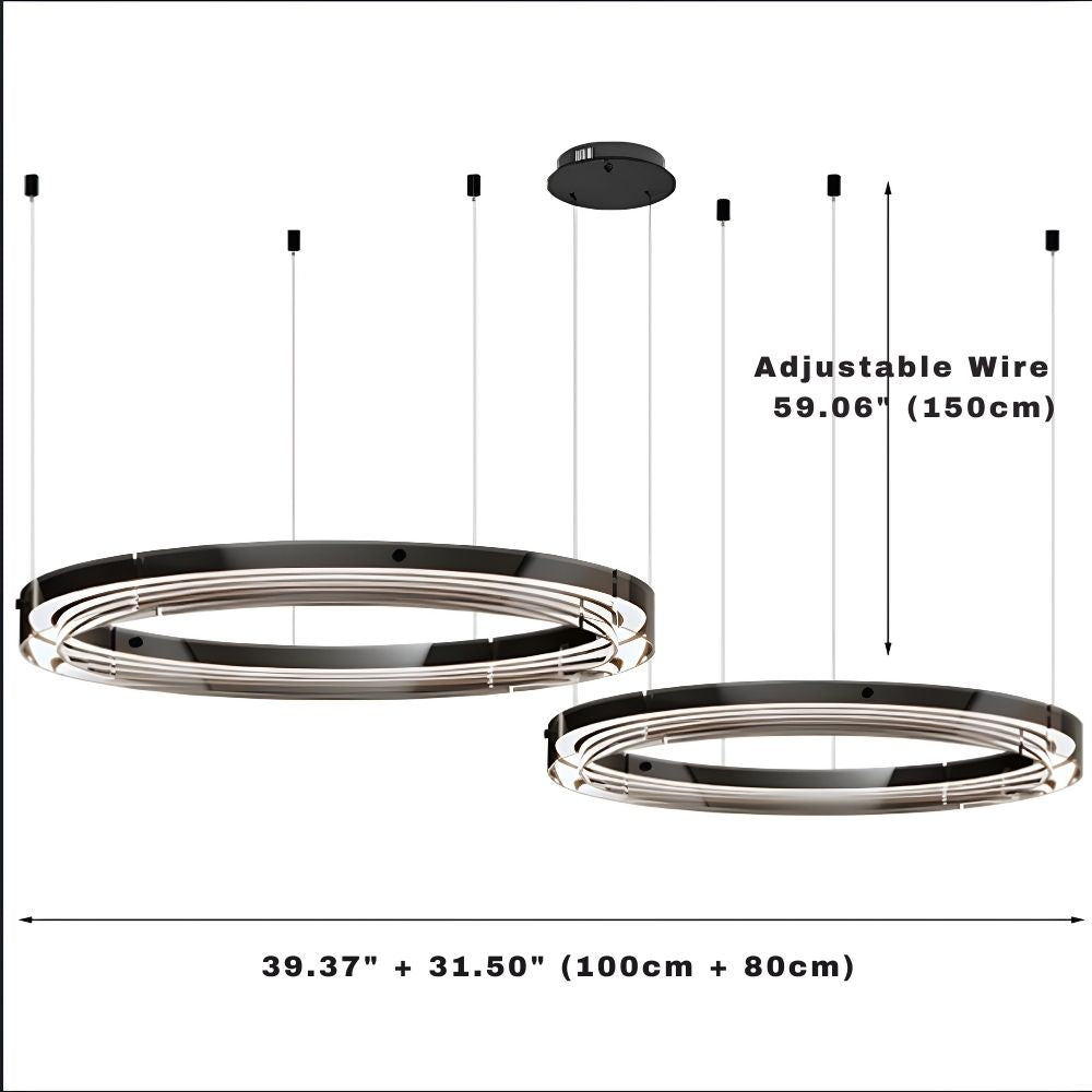 Qyra Contemporary Circular LED Chandelier  Seus Lighting