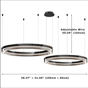 Qyra Contemporary Circular LED Chandelier  Seus Lighting
