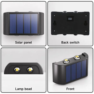 Radya 4LED Solar Wall Light Seus Lighting