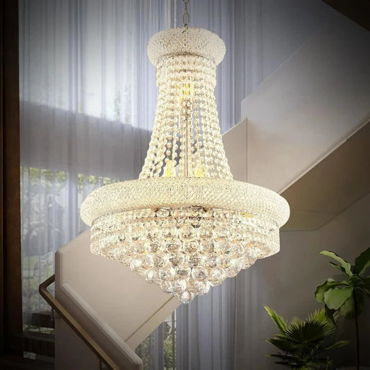 Sansa Chrome Raindrop Crystal Pendant Chandelier
