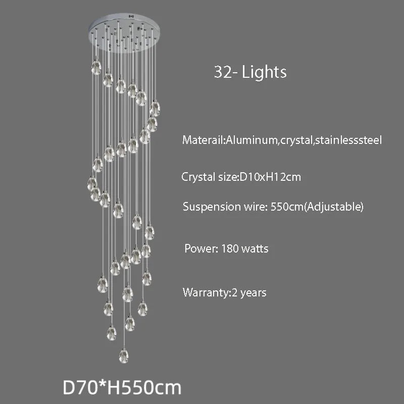 Sensa Crystal Stairwell Lighting  Seus Lighting