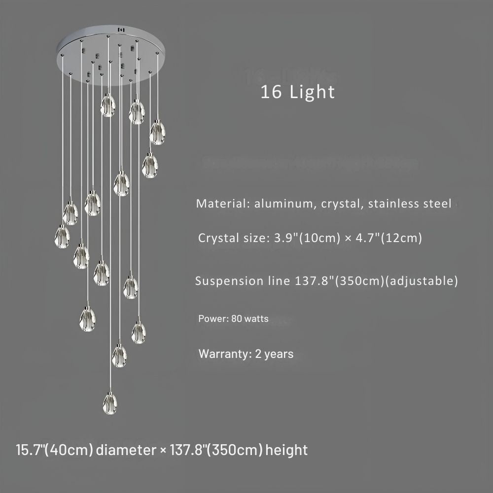 Sensa Crystal Stairwell Lighting  Seus Lighting