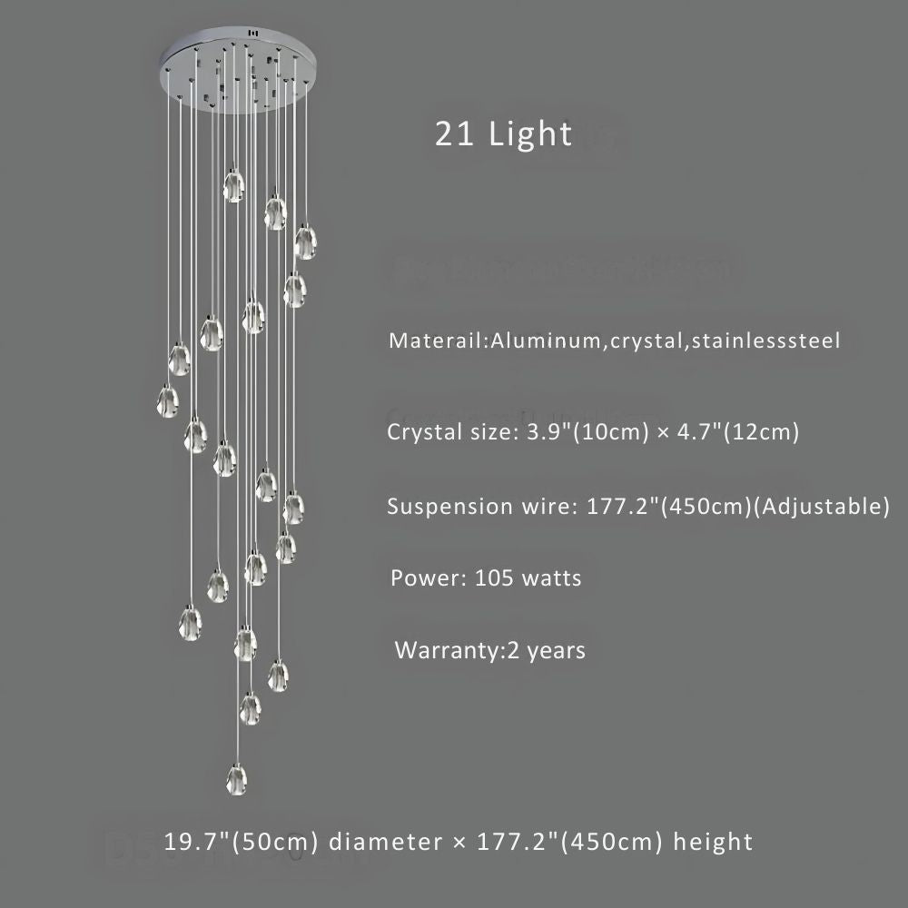 Sensa Crystal Stairwell Lighting  Seus Lighting
