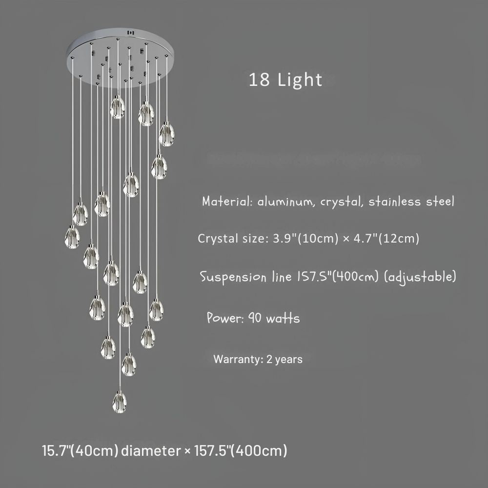 Sensa Crystal Stairwell Lighting  Seus Lighting