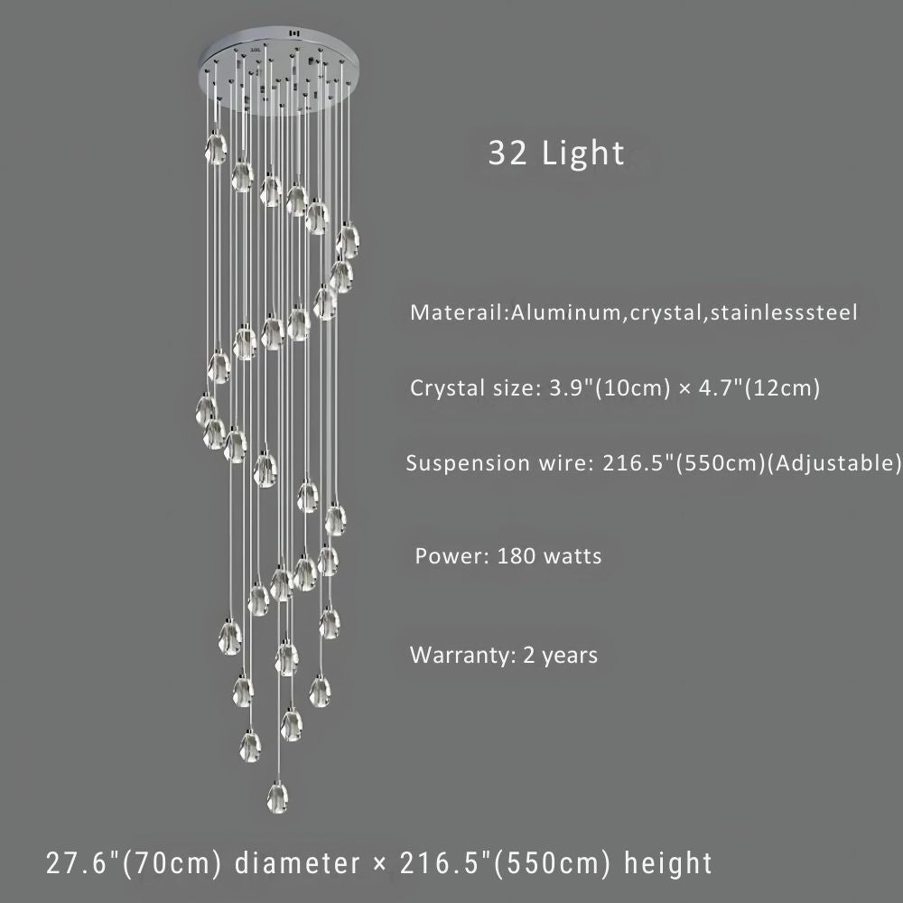 Sensa Crystal Stairwell Lighting  Seus Lighting