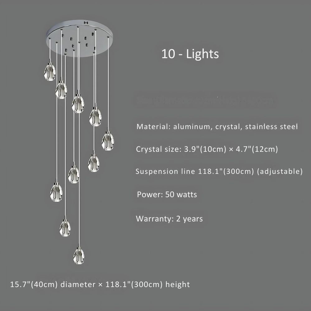 Sensa Crystal Stairwell Lighting  Seus Lighting