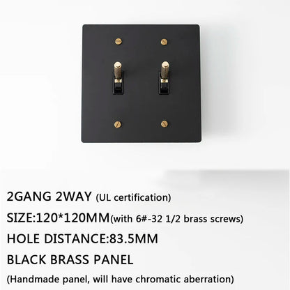 Seus Brass Toggle Light Switch  Seus Lighting