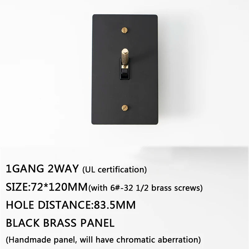 Seus Brass Toggle Light Switch  Seus Lighting