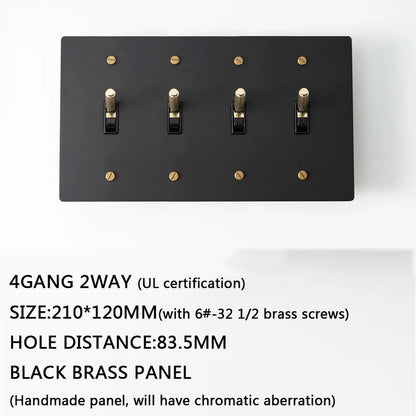 Seus Brass Toggle Light Switch  Seus Lighting