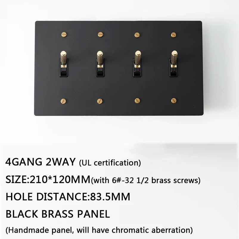 Seus Brass Toggle Light Switch  Seus Lighting