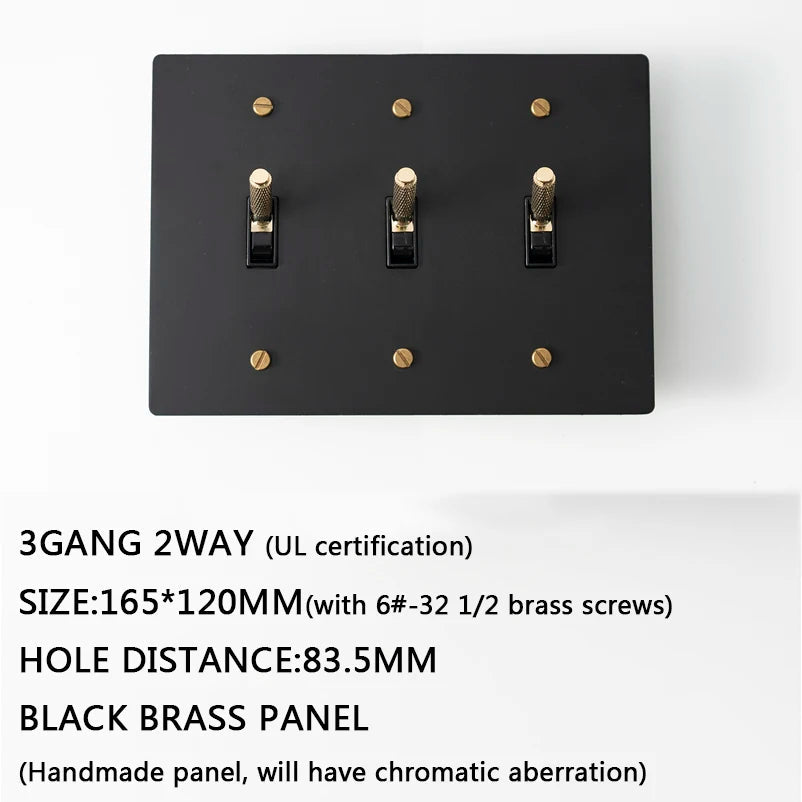 Seus Brass Toggle Light Switch  Seus Lighting