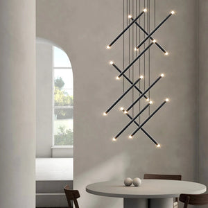 Seus Modern Long Chandelier for High Ceiling & Staircase  Seus Lighting