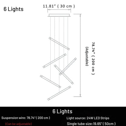 Seus Modern Long Chandelier for High Ceiling & Staircase  Seus Lighting
