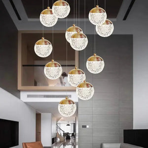 Gold/Silver Large Crystal Chandelier For Foyer  Seus Lighting