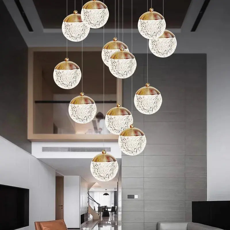 Gold/Silver Large Crystal Chandelier For Foyer  Seus Lighting
