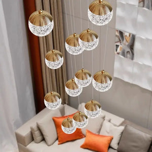 Gold/Silver Large Crystal Chandelier For Foyer  Seus Lighting