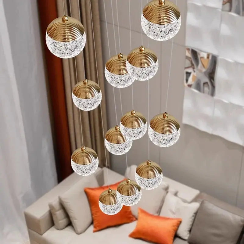 Gold/Silver Large Crystal Chandelier For Foyer  Seus Lighting