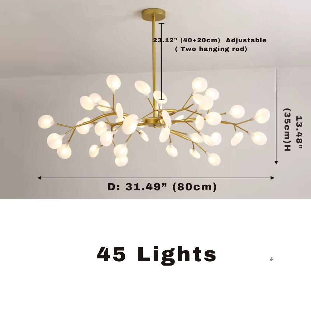 Sputnik Branch Firefly Chandelier Gold&Black  Seus Lighting