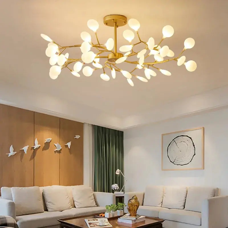 Lámpara de araña Sputnik en una habitación