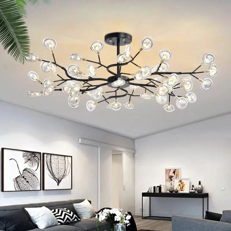 Sputnik Branch Firefly Chandelier Gold&Black  Seus Lighting