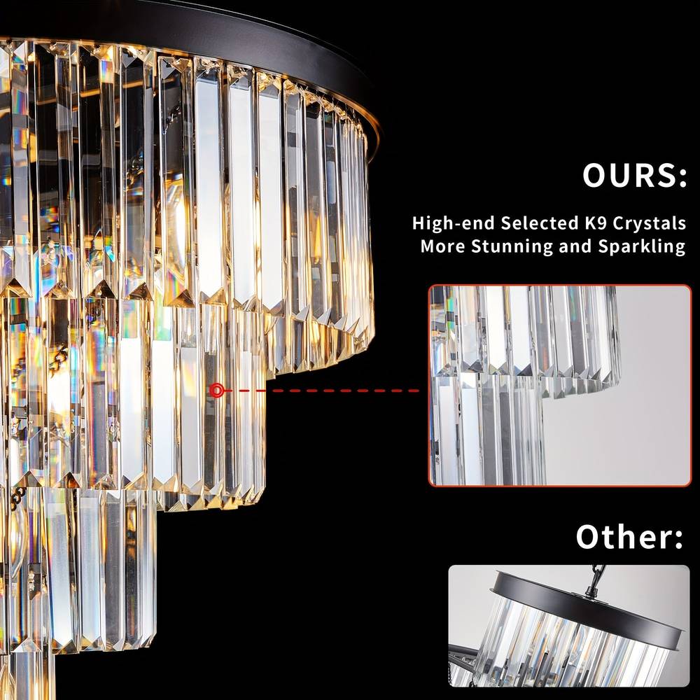 Taya Small Crystal Entryway Chandelier  Seus Lighting