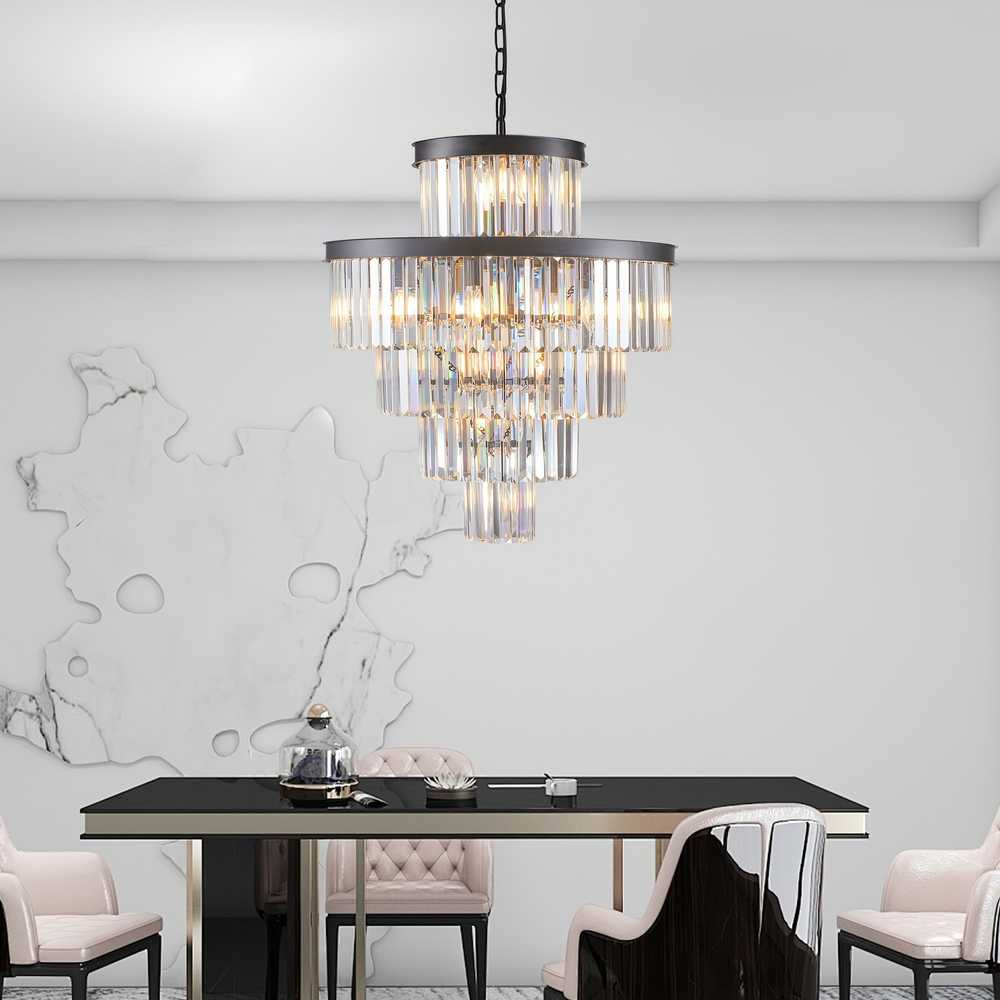 Taya Small Crystal Entryway Chandelier  Seus Lighting