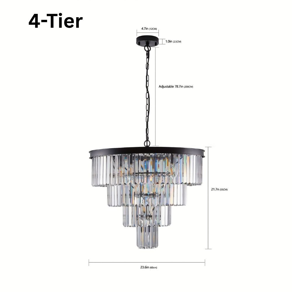 Taya Small Crystal Entryway Chandelier  Seus Lighting