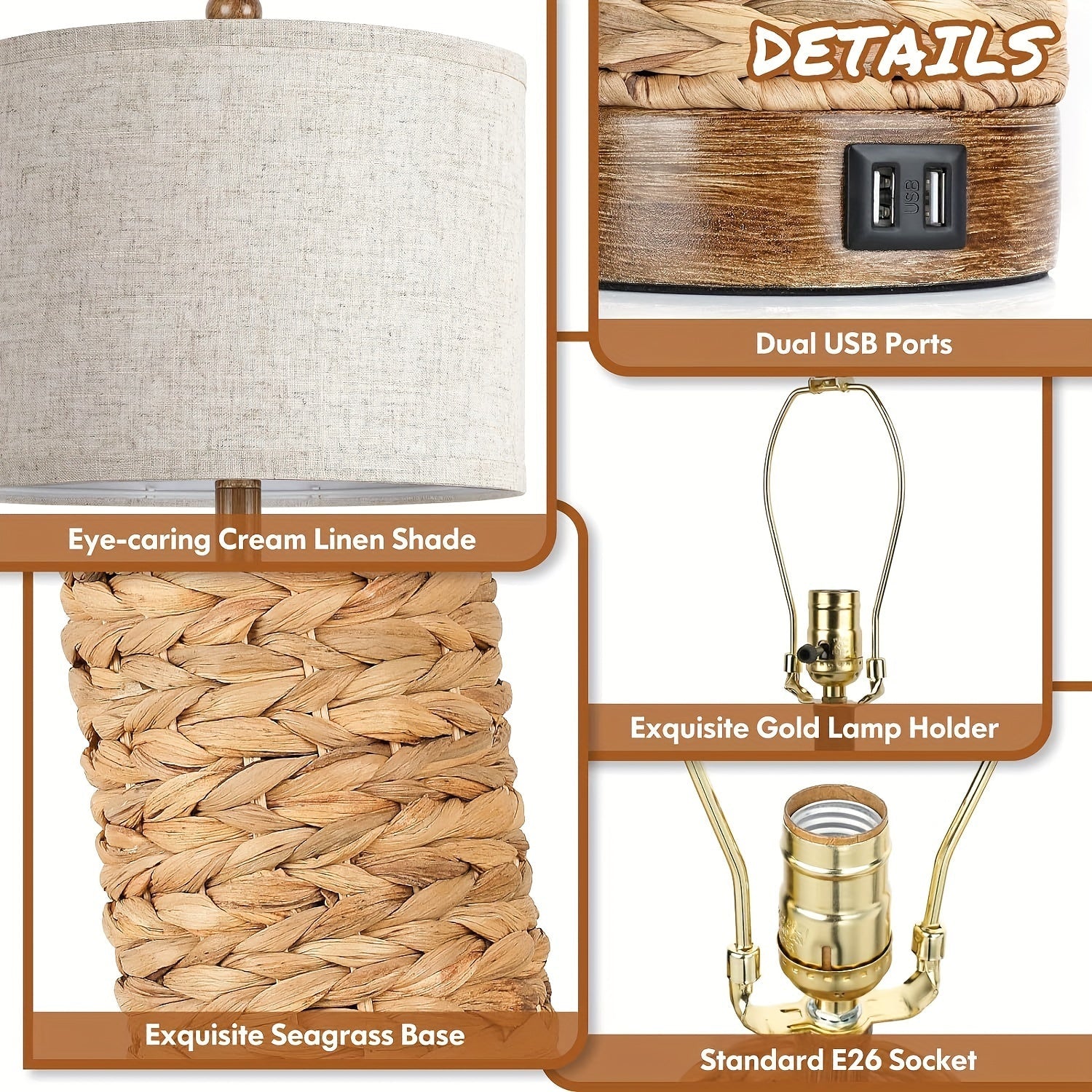 Tena Rattan Table Lamp  Seus Lighting