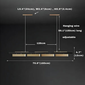 Torin Contemporary Rectangular Chandelier  Seus Lighting